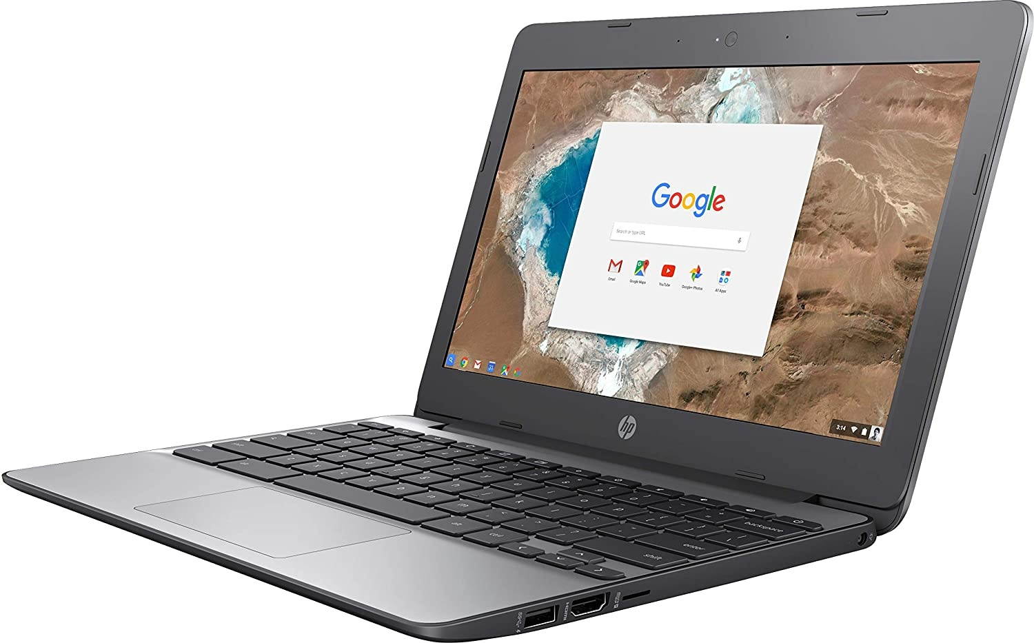 HP Chromebook 4YN77UA Laptop Computer, 1.60 GHz Intel Celeron, 4GB DDR3 RAM, 16GB SSD Hard Drive, Chrome, 11" Screen