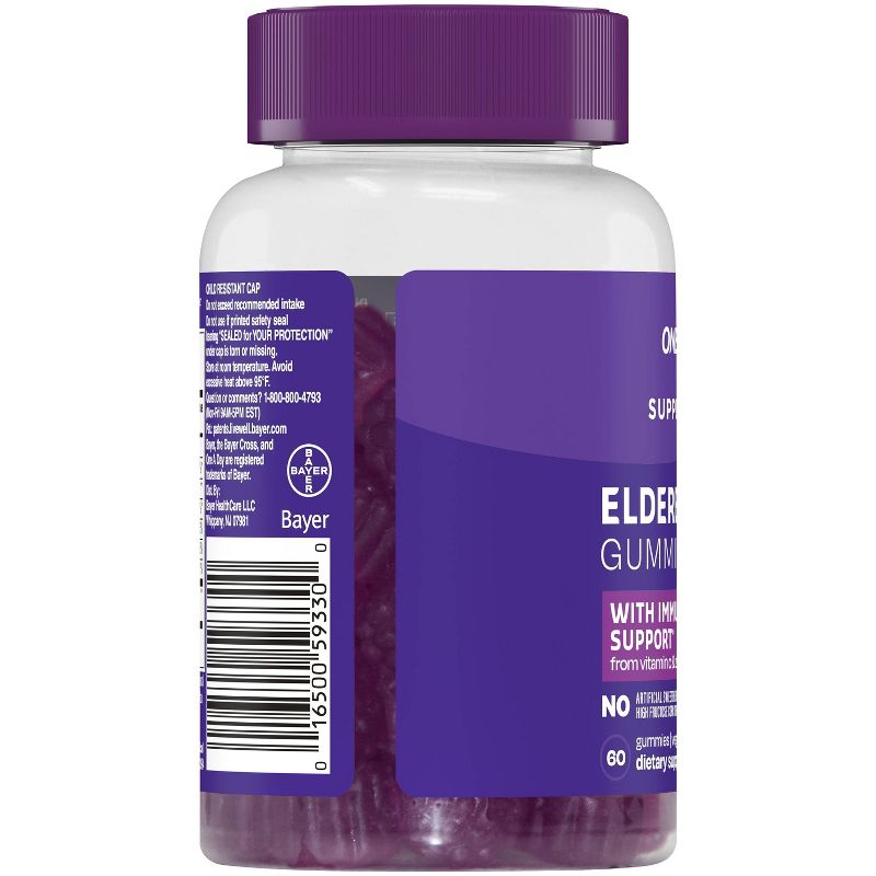 One A Day Elderberry Gummy Supplements - 60ct