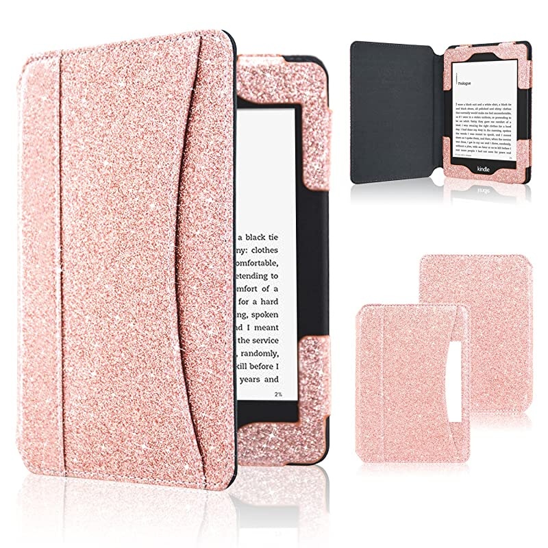 Case Fits AllNew Kindle 10th Genetation 2019 Release Smart PU Leather Case with Auto WakeSleep for Kindle 10 Gen 2019 NOT FIT Kindle Paperwhite Glitter Rose Gold