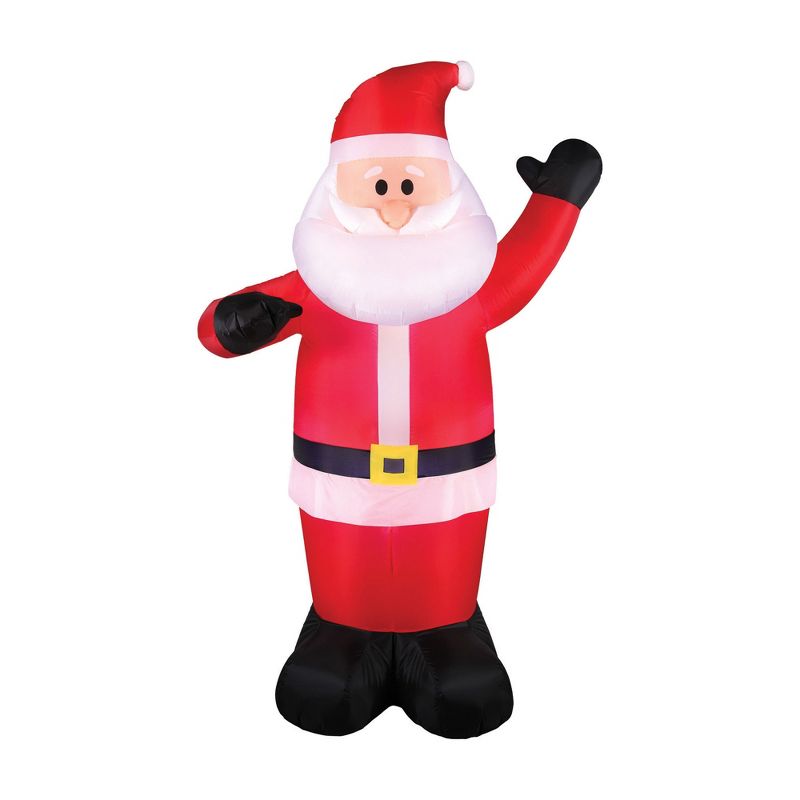 Airflowz 5 Foot Life Size Inflatable Santa Claus Decor with Built In LED Lights