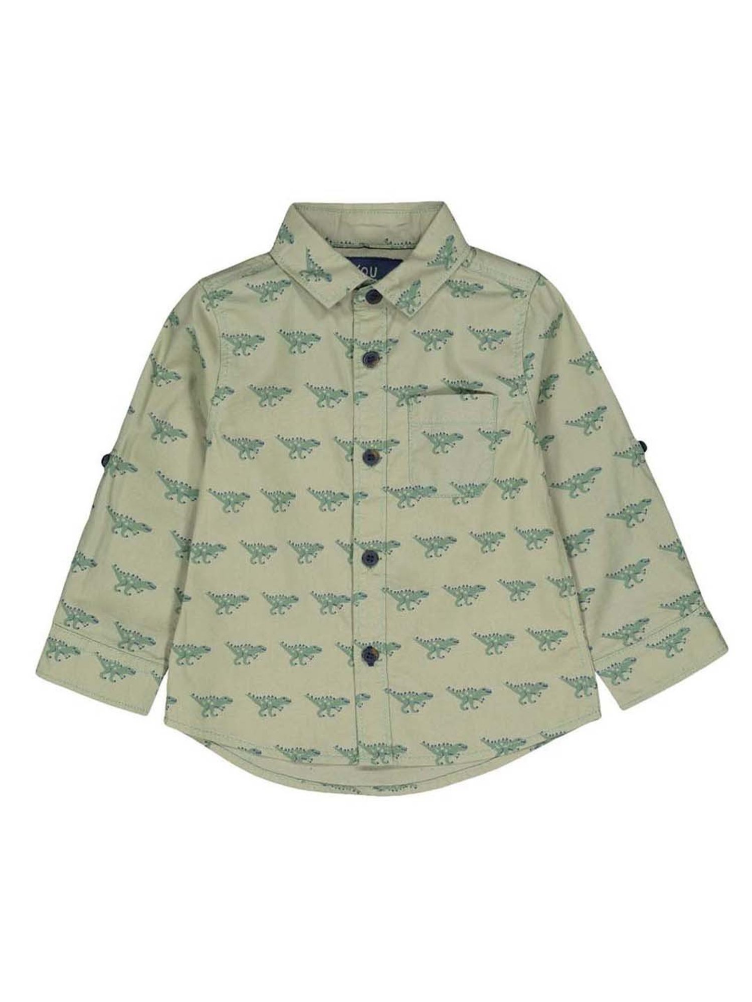 Mothercare Boys Green Printed Full Sleeves Shirt