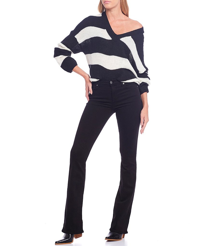 7 for all mankind B(Air) Black Bootcut Jeans