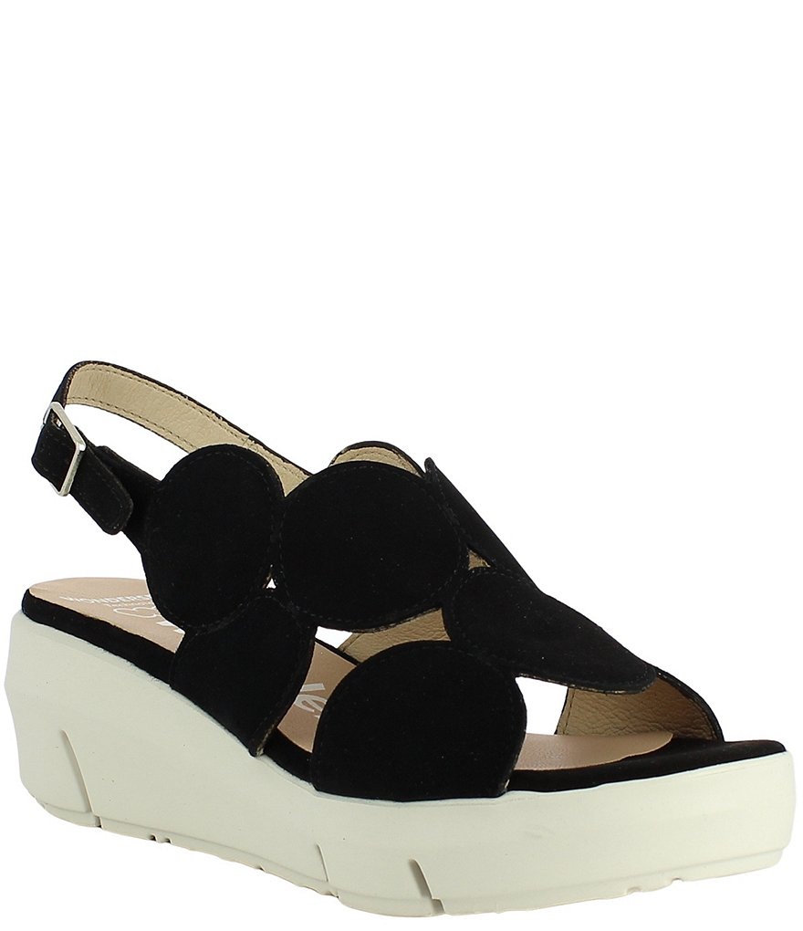 Wonders Vinni Suede Extra Light Platform Wedge Sandals