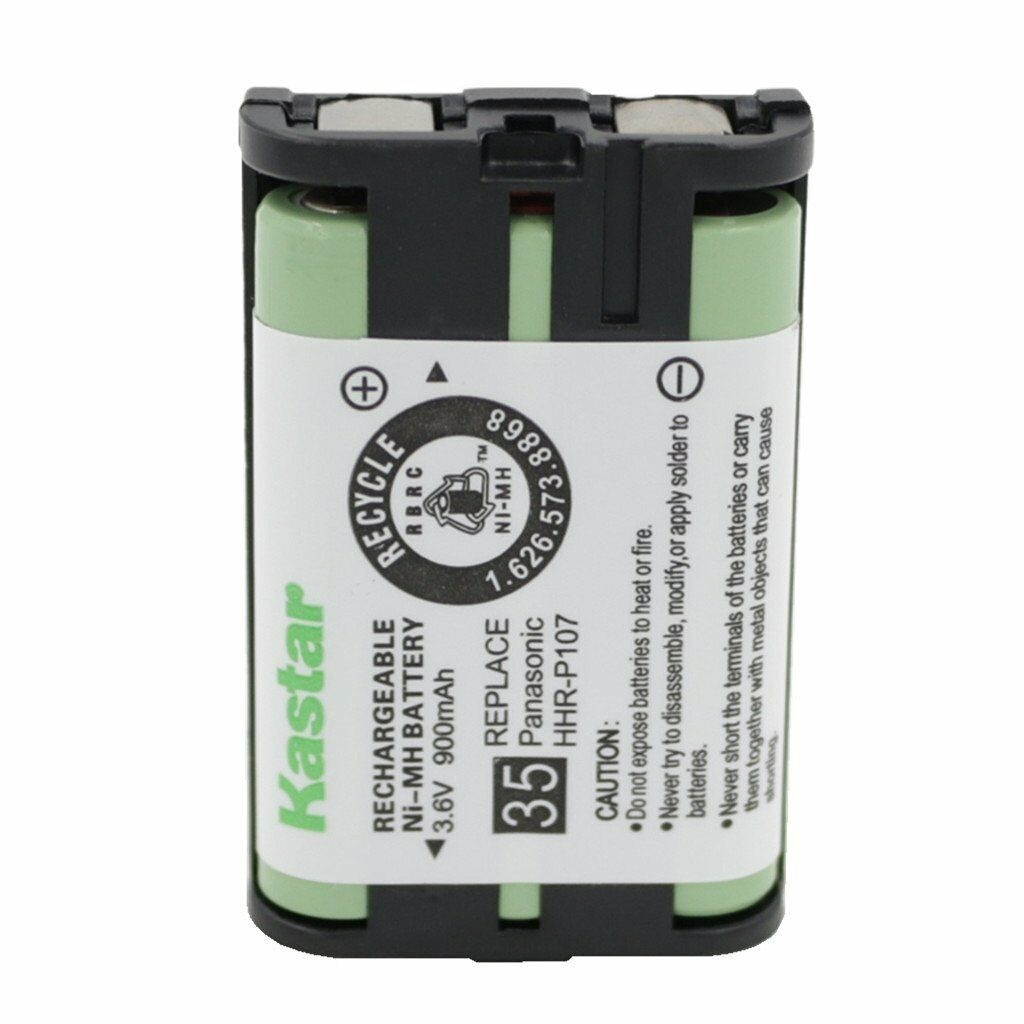 6xKastar Cordless Phone Battery NI-MH 3.6V 900mAh For Panasonic HHR-P107 Type 35