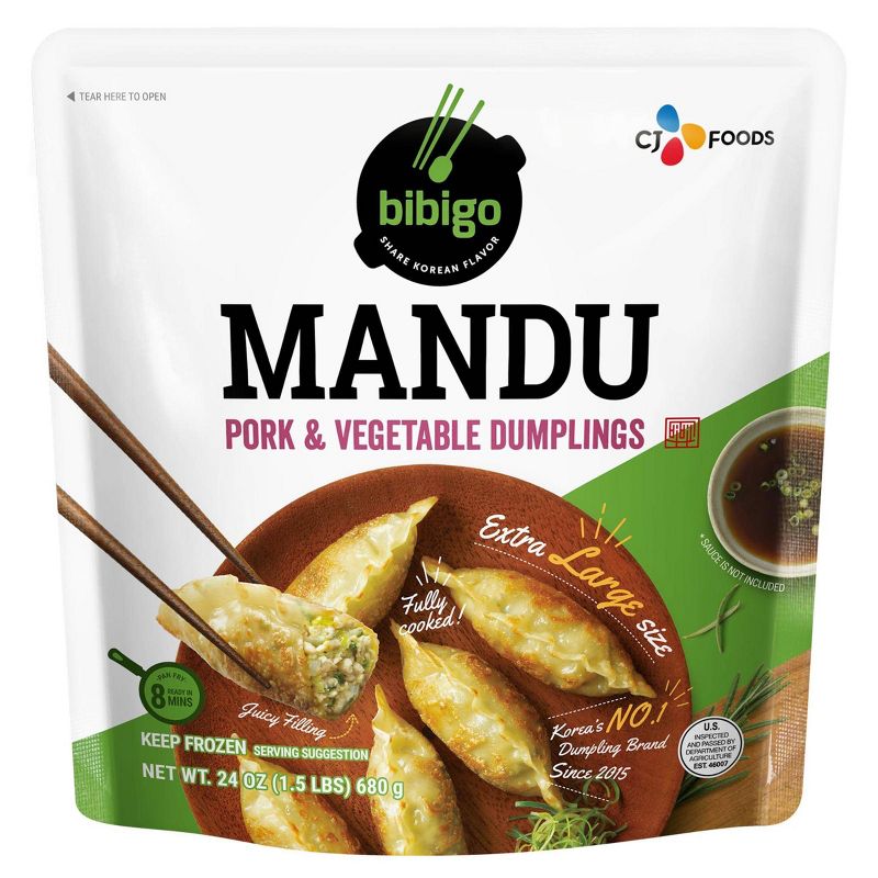 Bibigo Frozen Mandu Pork & Vegetable Dumplings - 24oz
