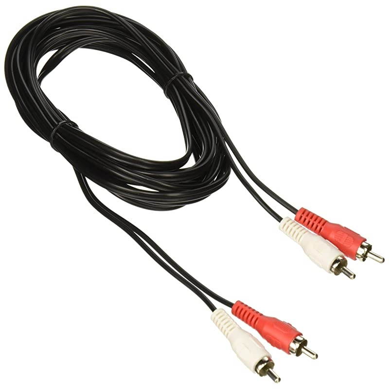12ft 2 RCA Plug2 RCA Plug MM Cable Black