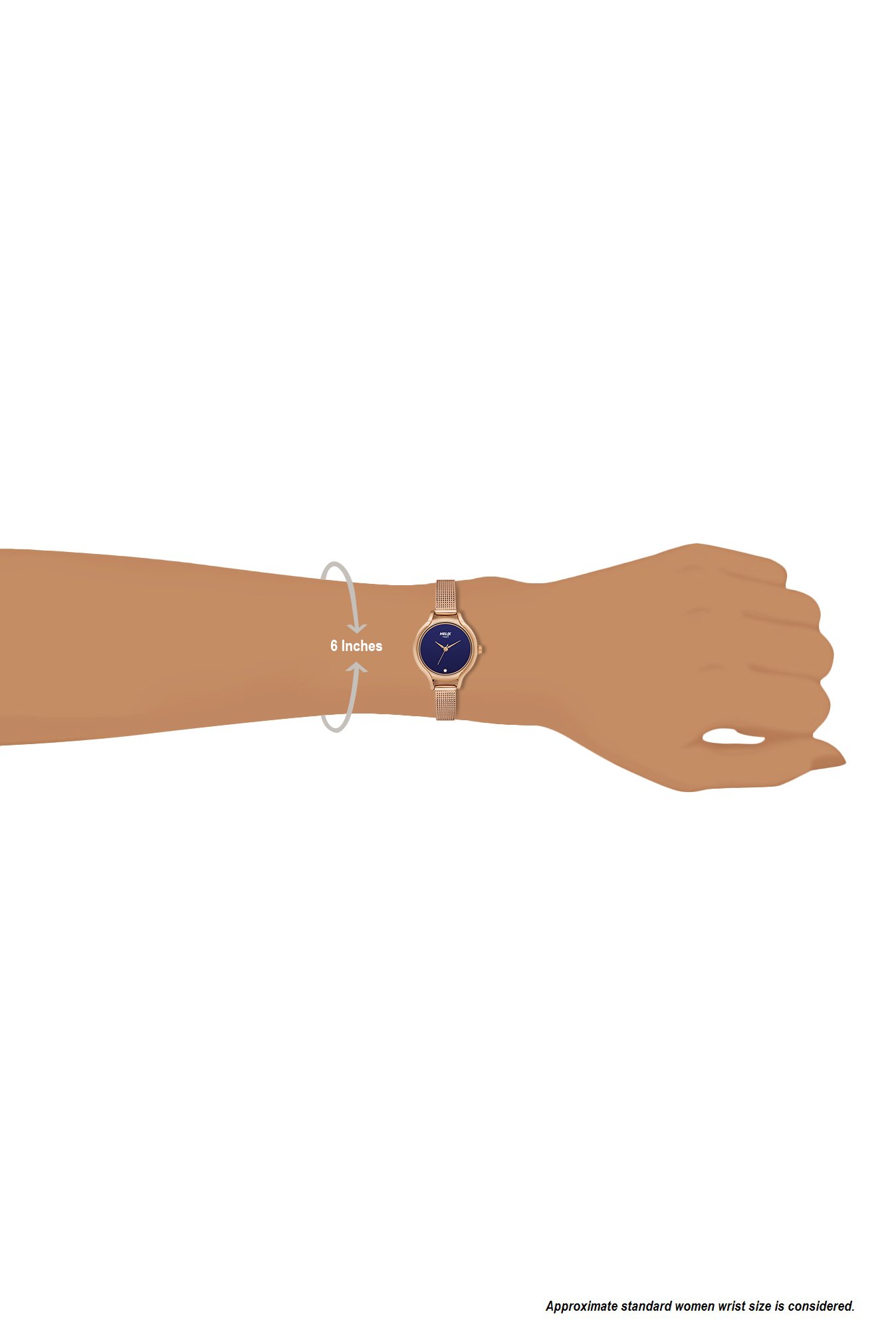 Helix By Timex Blue Round Dial Analog Stainless Steel Women Watch - TW027HL13