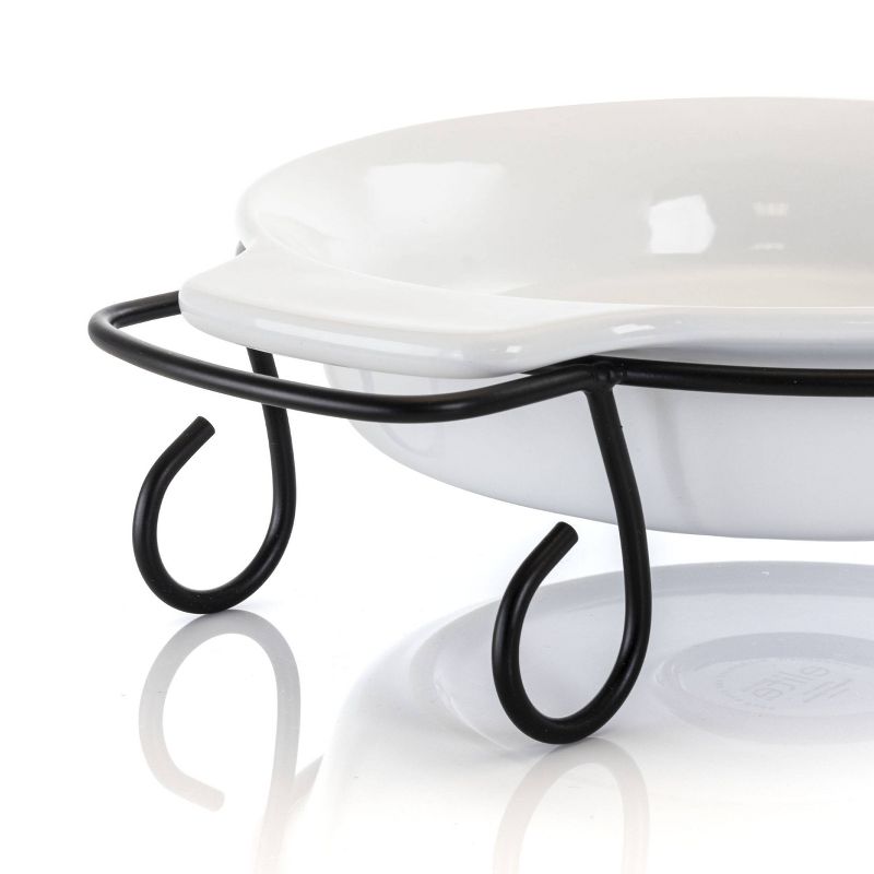 Gibson Elite 2pc Stoneware Gracious Bakeware with Metal Rack