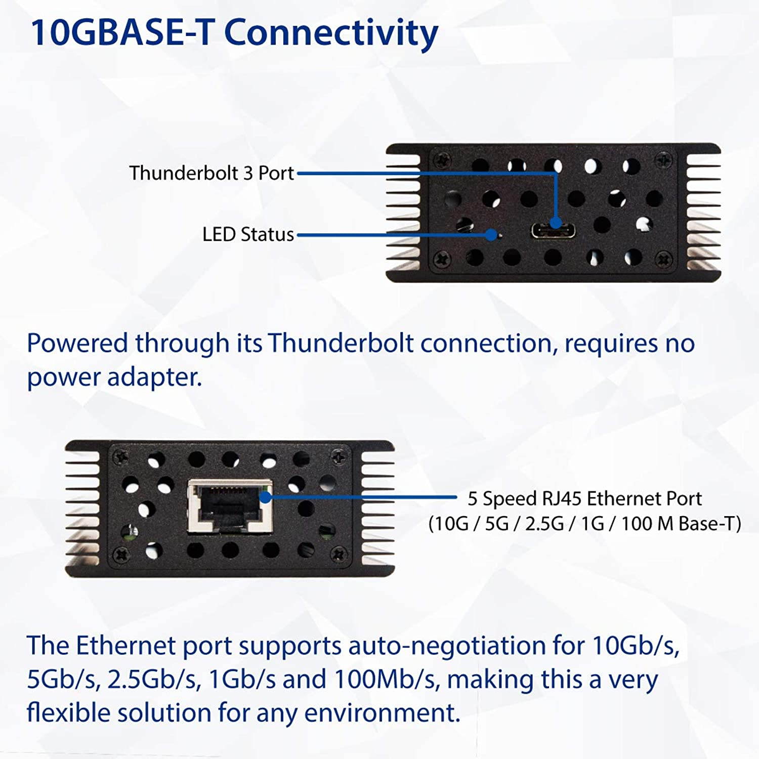 Syba SI-TDB24060 Thunderbolt 3 (Type C) to 10Gbase-T 10GbE Ethernet Adapter Intel Alpine Ridge + Tehuti Network TN4010 Mac