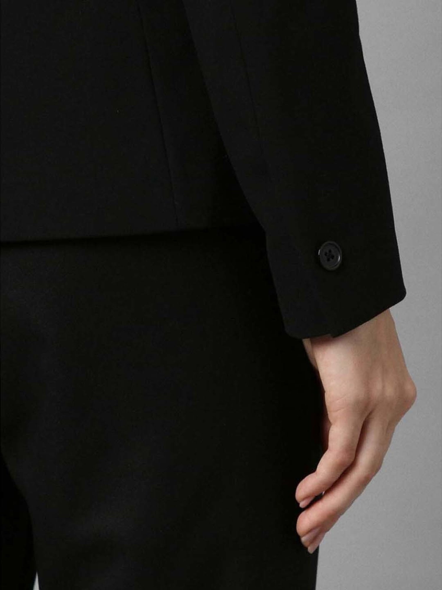 Allen Solly Black Plain Formal Blazer