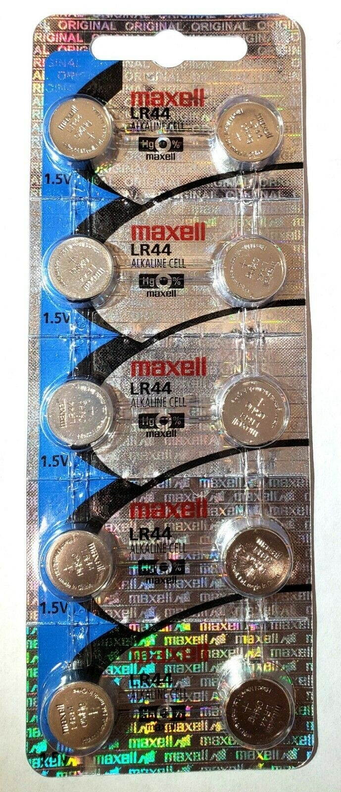 30 Pack Maxell LR44 AG13 357 Button Cell Battery NEW HOLOGRAM PACKAGE