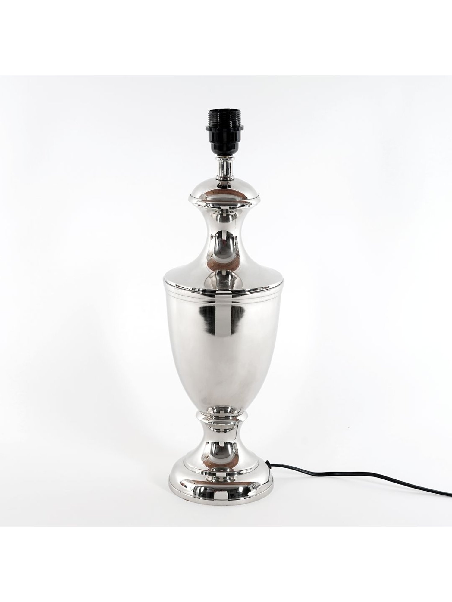 Kapoor Lamp Shades Chrome & White Metal Table Lamp