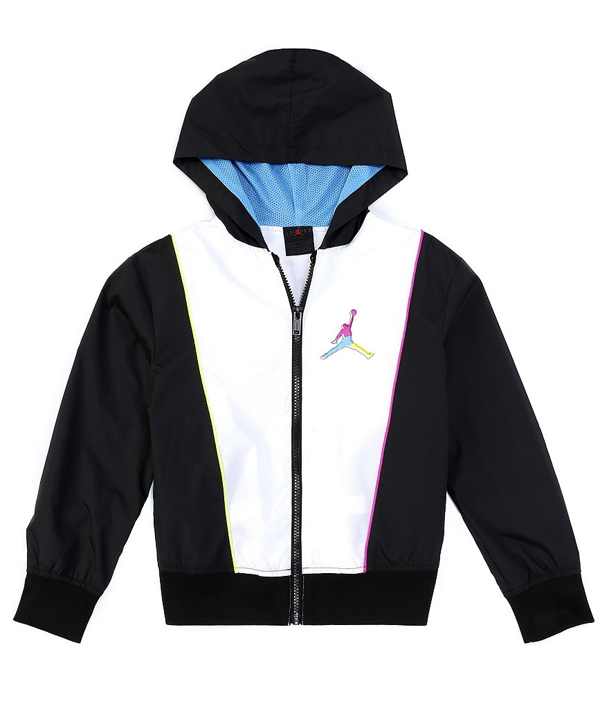 Jordan Big Girls 7-16 Color Outside The Lines Hooded Wind Jacket