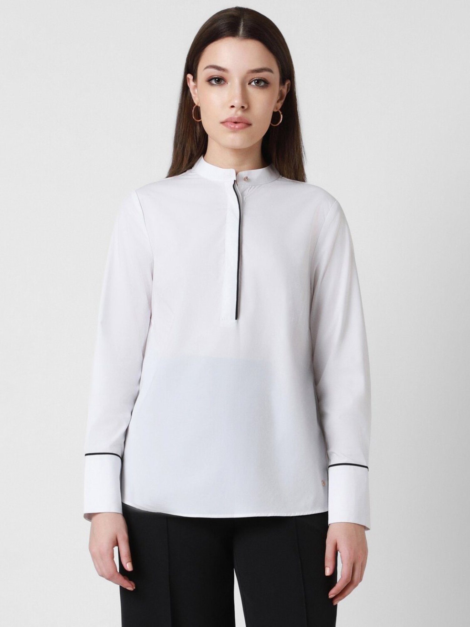 Van Heusen White Regular Fit Top