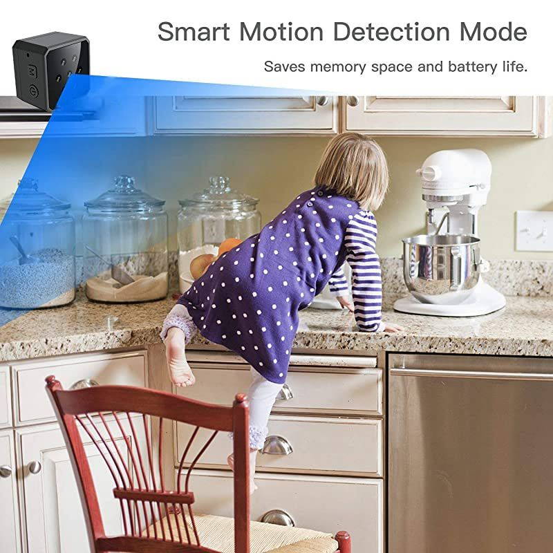 Spy Hidden Camera, 1080P Portable Small HD Wireless Home Security Surveillance Cameras, Covert Tiny Nanny Cam with Night Vision and Motion Detection,Compact Indoor/Outdoor Camcorder