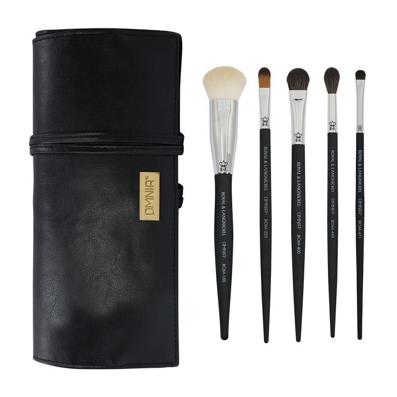 OMNIA Brush Artist Favorites, Cassie Lyons, 6pc Makeup Brush Set with Wrap