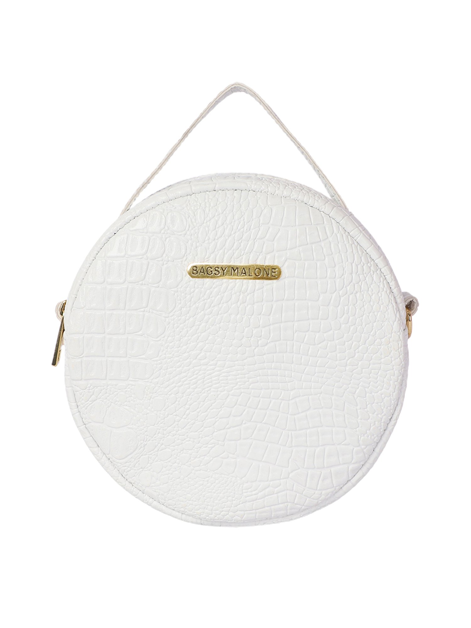 Bagsy Malone Croco White Animal Effect Medium Handbag