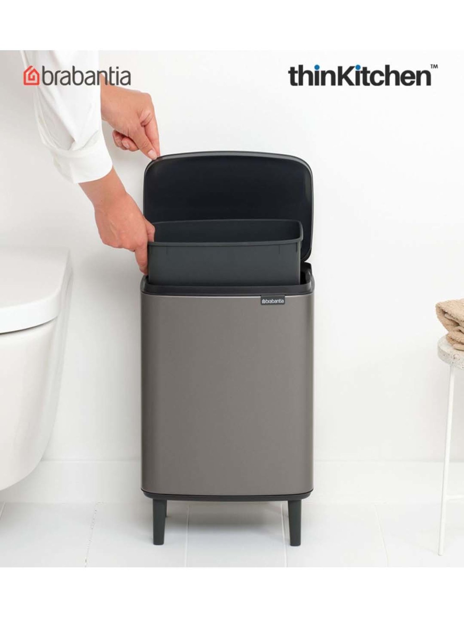 Brabantia Green Plastic Sort & Go Waste Bin (3 L)