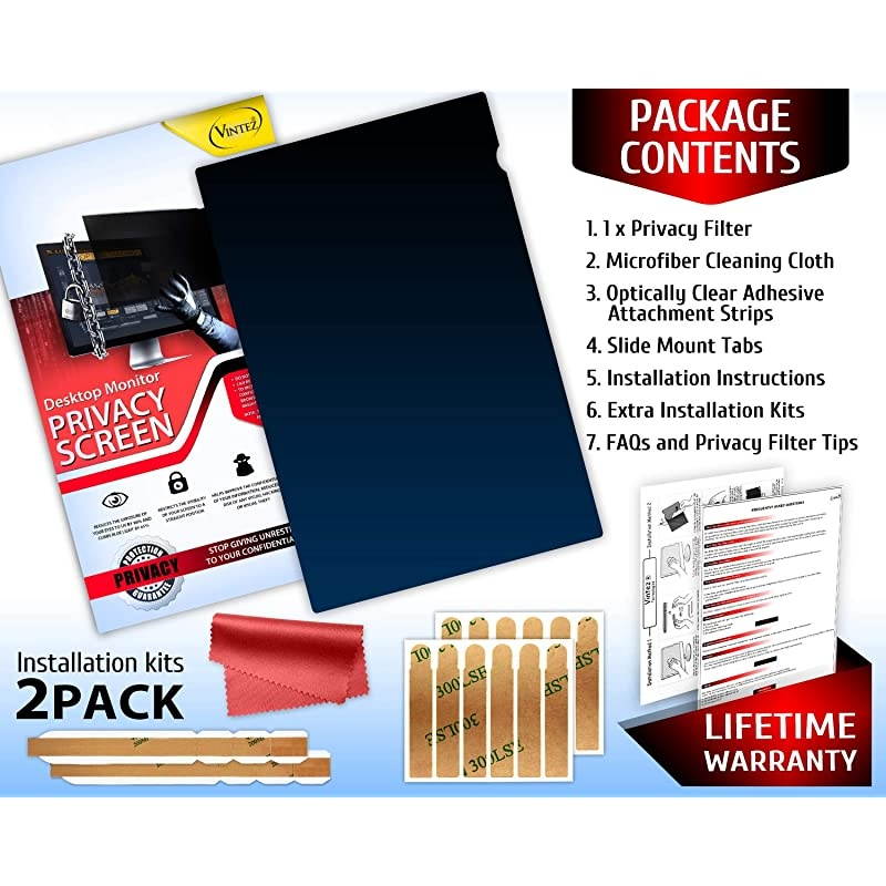 Inch Computer Privacy Screen Filter 169 Aspect Ratio for Widescreen Computer Monitor AntiGlare AntiScratch Protector Film for Data Confidentiality