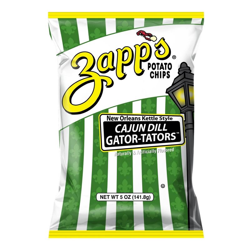 Zapp's New Orleans Kettle Style Cajun Dill Gator-Tators Potato Chips - 5oz