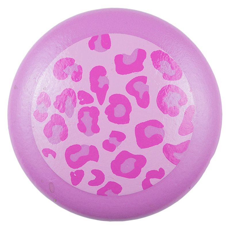 Sumner Street Home Hardware 4pc Leopard Print Painted Knob Purple