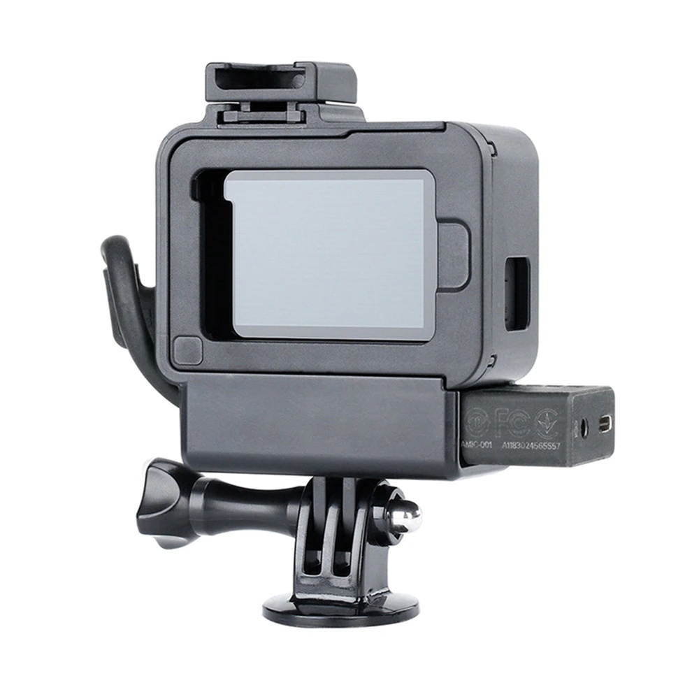 Protective Case Housing Shell for GoPro Hero 7/6/5 Cage Frame Cold Video Shooting Vlog Hot-shoe Case for Microphone LED Light