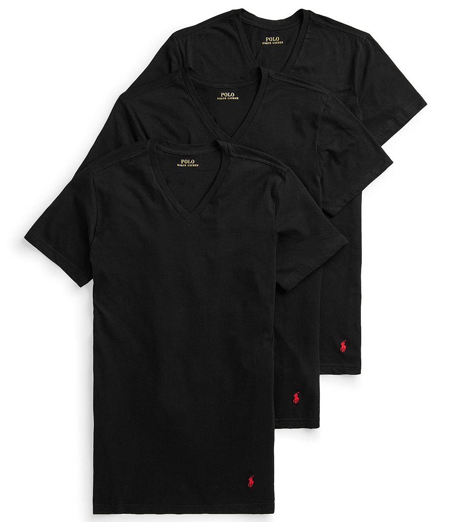 Polo Ralph Lauren Big & Tall Classic Fit V-Neck T-Shirts 3-Pack