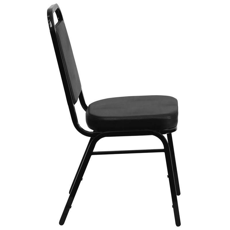 Vinyl Banquet Chair Black - Riverstone Furniture Collection