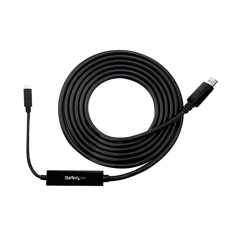 com 98ft3m USB C to DisplayPort 12 Cable 4K 60Hz USBC to DisplayPort Adapter Cable HBR2 USBC DP Alt Mode to DP Monitor Video Cable Works w Thunderbolt 3 Black CDP2DPMM3MB