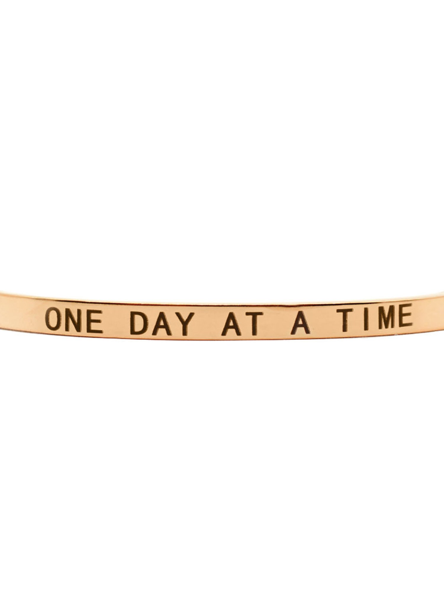 Joker & Witch One Day At A Time Rose Gold Mantra Band Flexible fit Bracelet