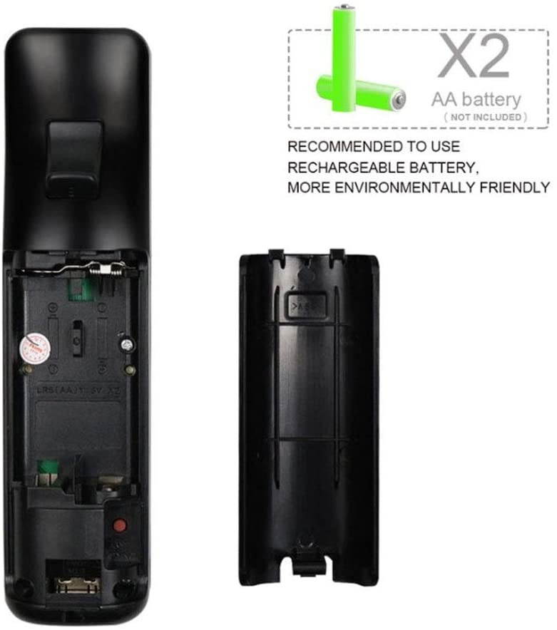 Remote Controller For Wii Nunchuck Remote Game Controller with Silicone Case and Wrist Strap for Nintendo Wii and Wii U (BLack)