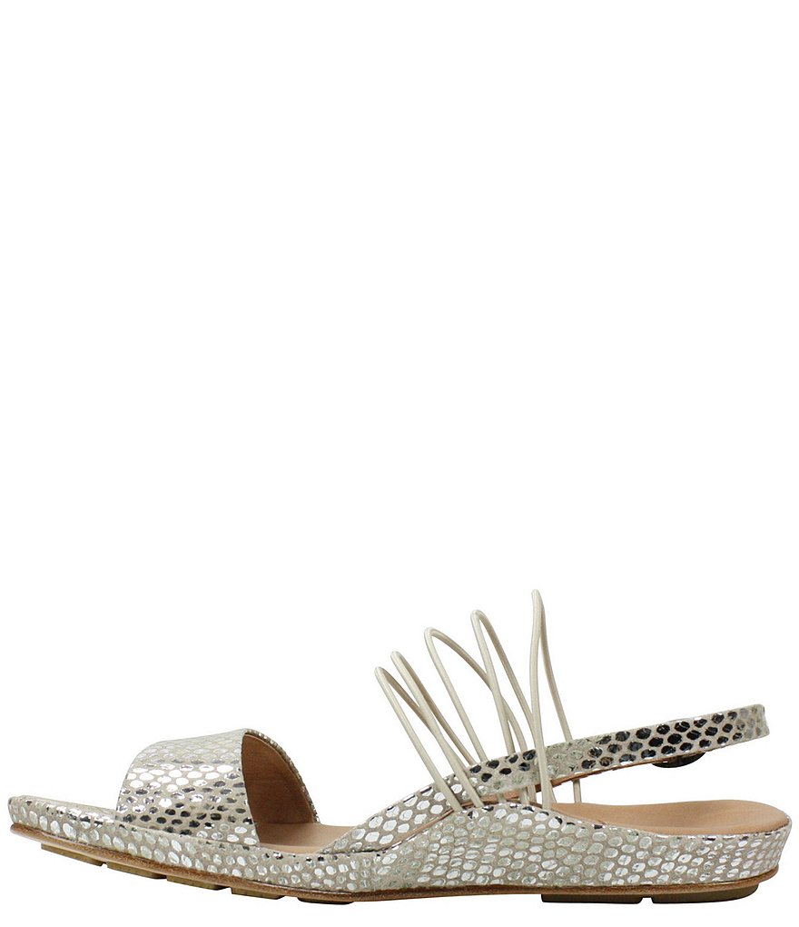 L'Amour Des Pieds Demming Metallic Snake Print Sandals