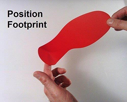 LiteMark 10.5 Inch Black Adhesive Footprint Decal Stickers for Floors - Pack of 2 (1 Pair)