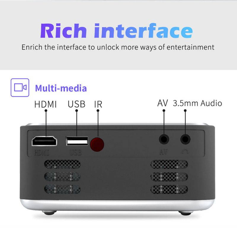 Mini Projector Portable LED  Screen Mirroring Home Theater Projector
