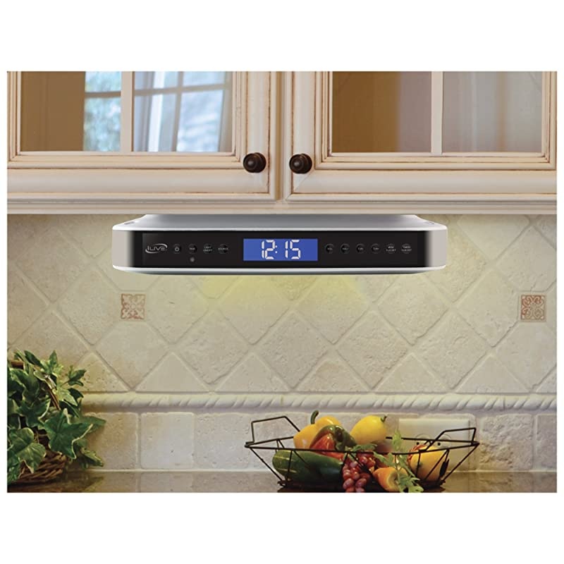 iKB333S Under Cabinet Radio with Bluetooth Speakers Silver