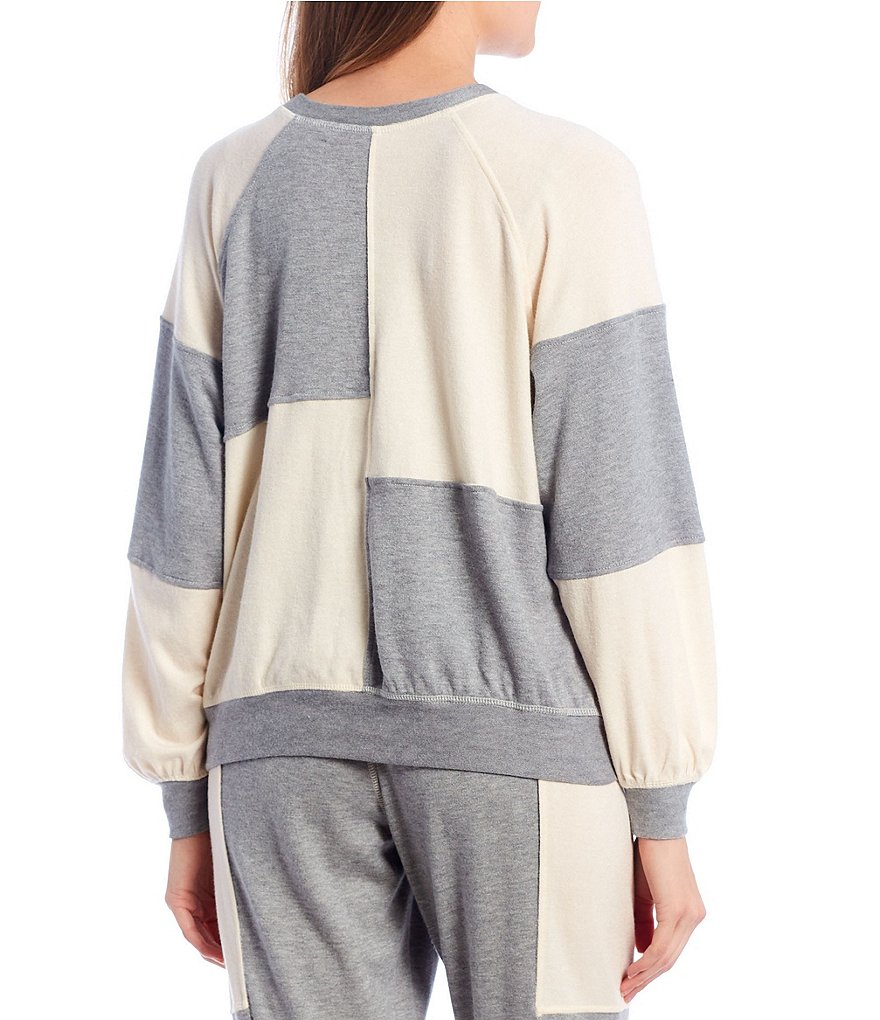 Blu Pepper Coordinating Colorblock Long Sleeve Sweatshirt