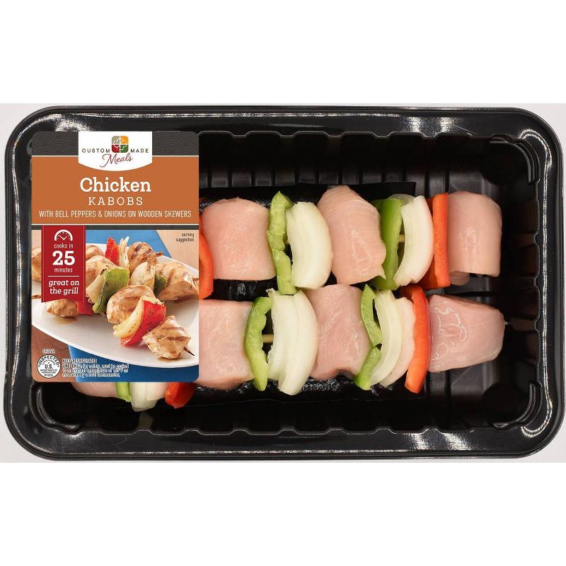 Custom Made Meals 8.5" Chicken Kabob with Bell Peppers and Onions - 1-1.35 lbs - price per lb