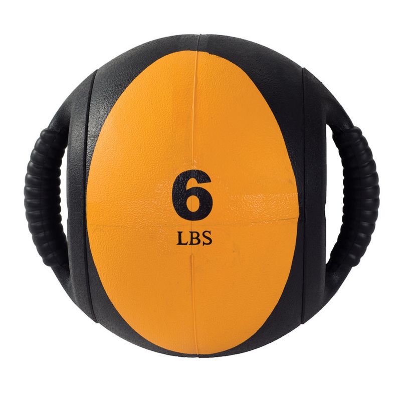 Power Systems 6 Pound CorBall Plus Medicine Weight Fitness Ball with Handles