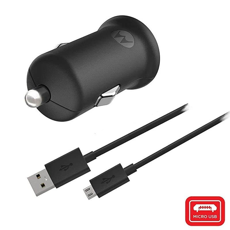 TurboPower 18 QC30 Car Charger with 33 Foot MicroUSB Cable for Moto E5 Plus E5 Supra G5 Plus G5S G5S Plus G6 Play G6 Forge NOT for G6 or G6 Plus Retail Box