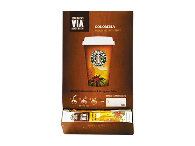 Starbucks VIA Ready Brew Coffee, 3/25oz, Colombia, 50/Box
