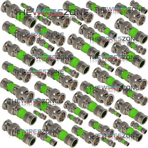 50 pack BNC Compression Connector Adapter for RG59 Coax Cable CCTV Camera