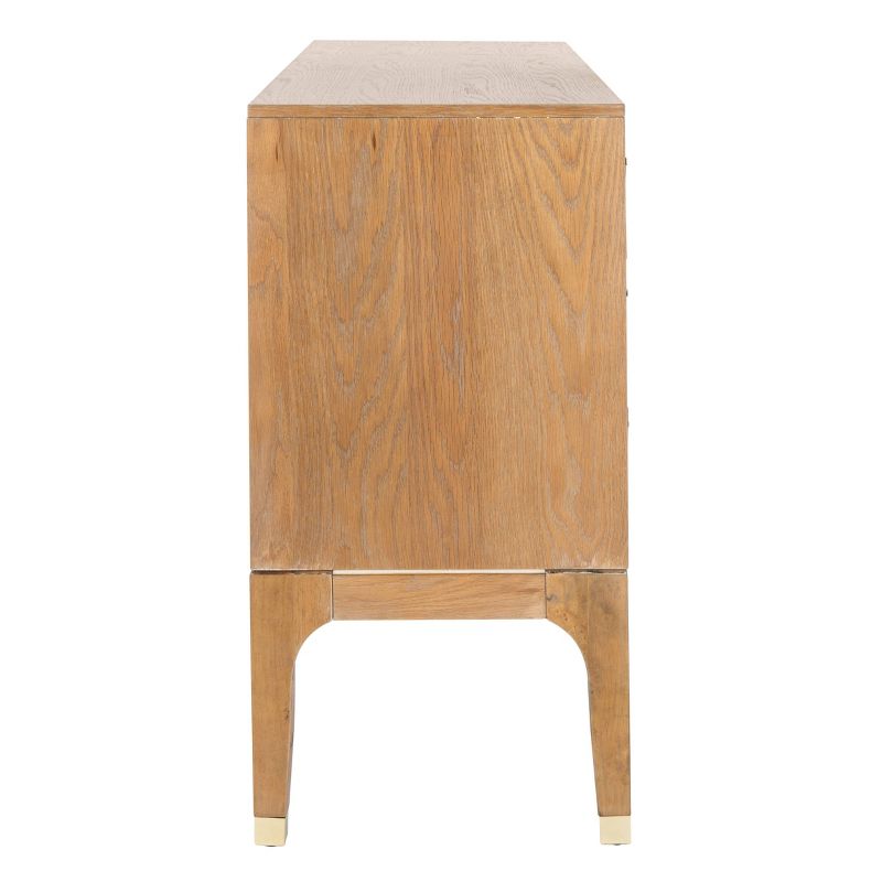 Lorna 6 Drawer Contemporary Dresser Rustic Oak - Safavieh
