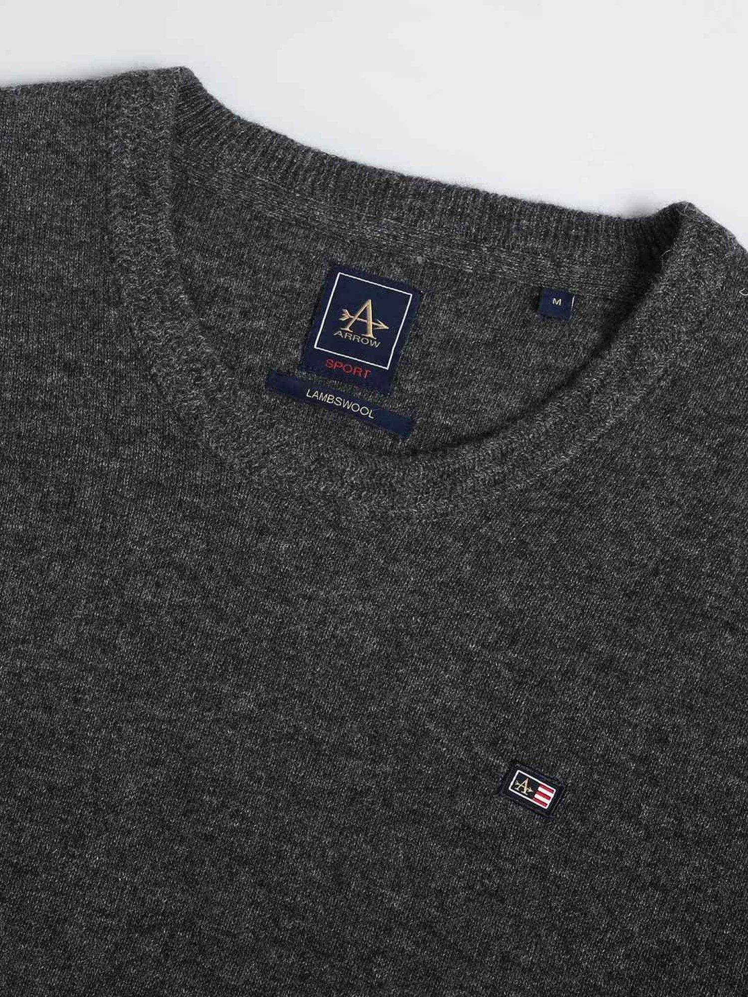 Arrow Sport Charcoal Regular Fit Sweater