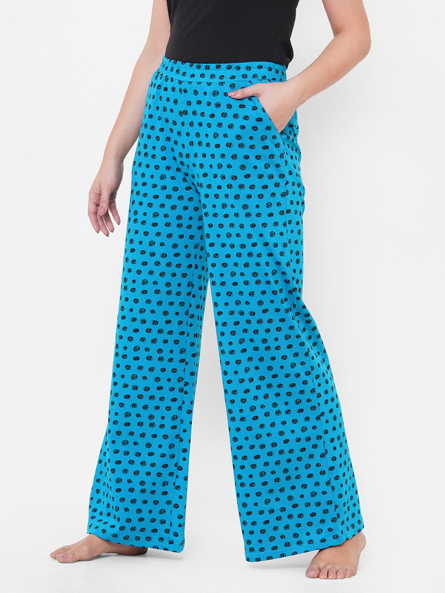 Mystere Paris Turquoise & Black Polka Dot Pyjamas