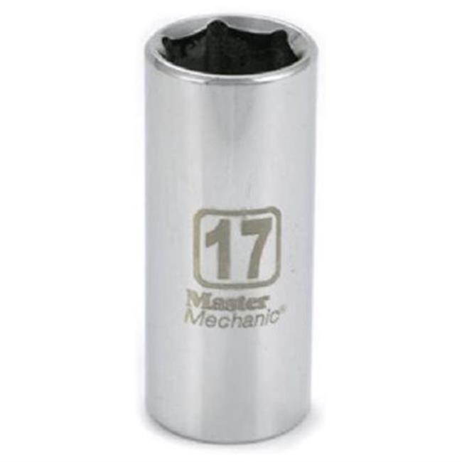 Apex Tool Group 120089 0.38 in. Drive Master Mechanic 17 mm 6 Point Deep Well Socket