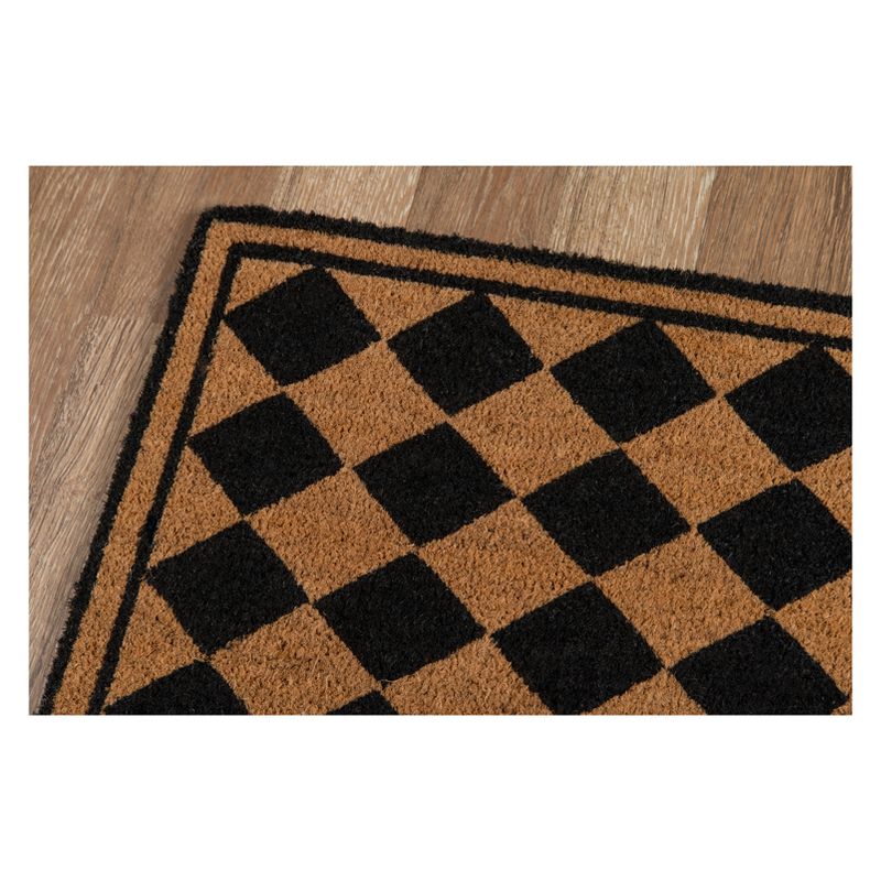 1'6"X2'6" Geometric Woven Door Mat Black - Erin Gates By Momeni