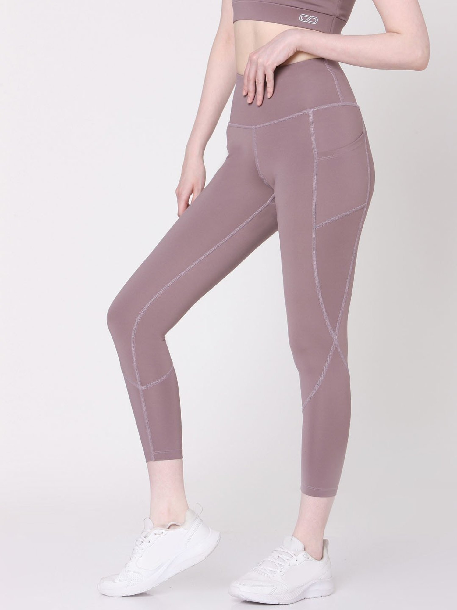 SILVERTRAQ Mauve Relaxed Fit Leggings