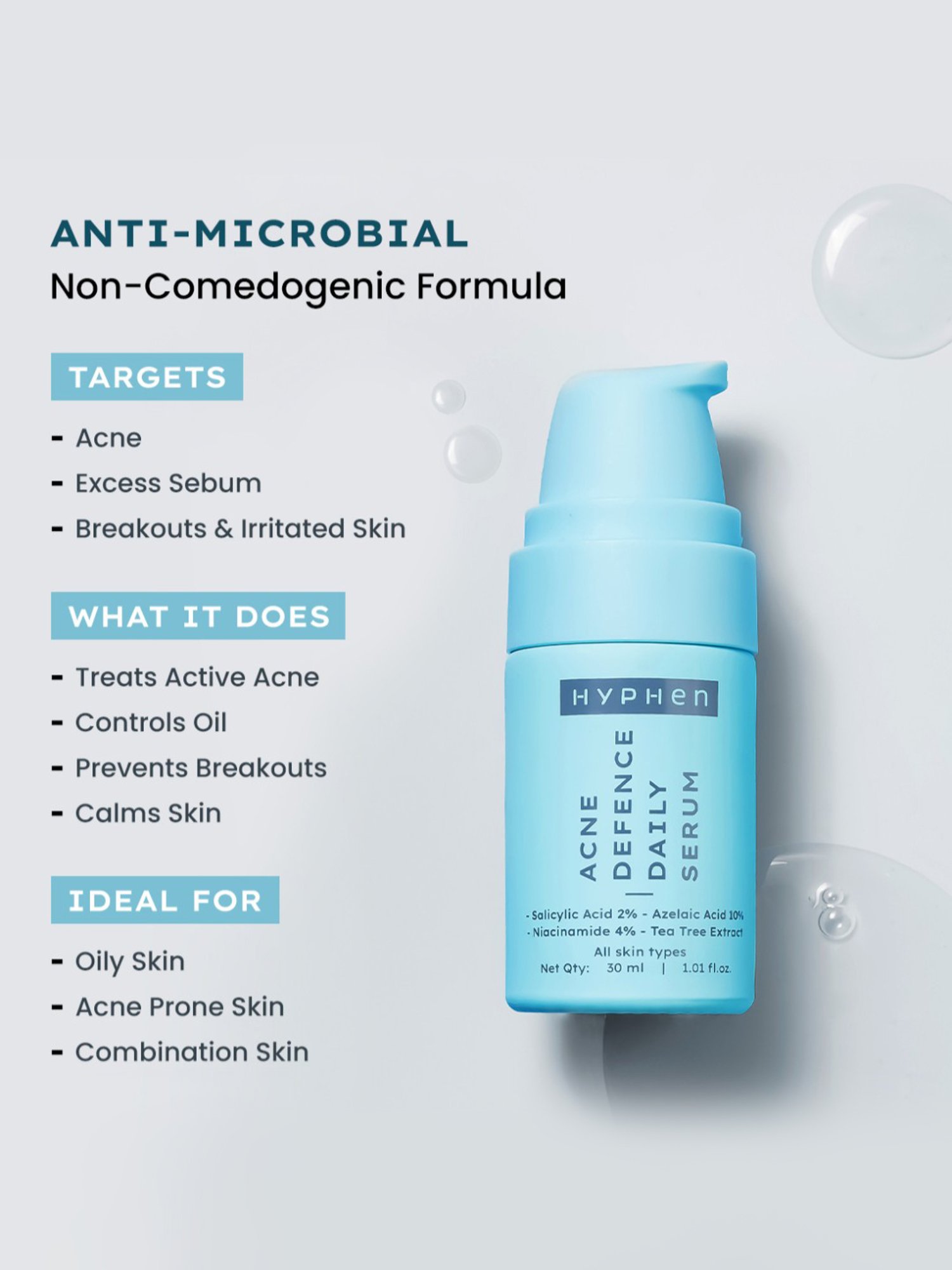 Hyphen Acne Defence Daily Serum - 30 ml