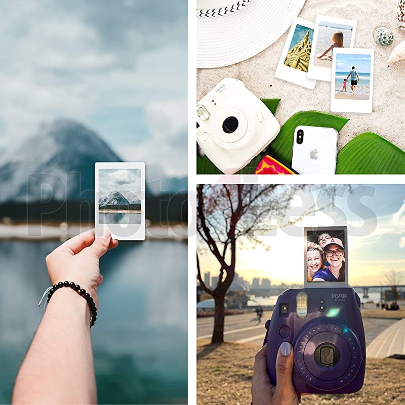 instax Mini Instant Film 20 Exposures + 20 Sticker Frames for Fuji Instax Prints Travel Package
