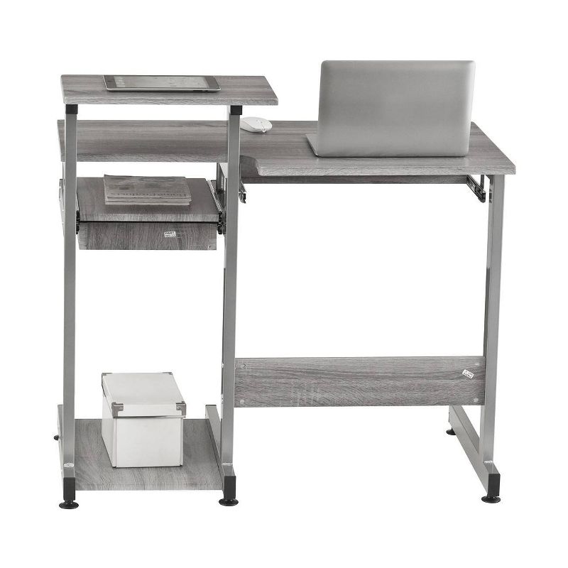 Complete Computer Workstation Desk Gray - Techni Mobili